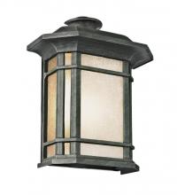  5821-1 RT - San Miguel, Tea Stain Glass, Outdoor Pocket Lantern Wall Light